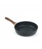 Beige granite frying pan with wooden handle, single size 28 cm - 2S1A400205