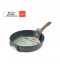 Beige granite frying pan with wooden handle, single size 28 cm - 2S1A400205