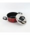 Aluminum cooking pot with stainless steel lid, modern design, 20 cm - 2S1A400230