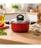 Aluminum cooking pot with stainless steel lid, modern design, 20 cm - 2S1A400230