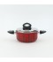 Aluminum cooking pot with stainless steel lid, modern design, 20 cm - 2S1A400230