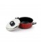 Aluminum cooking pot with stainless steel lid, modern design, 22 cm - 2S1A400231