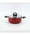 Aluminum cooking pot with stainless steel lid, modern design, 22 cm - 2S1A400231