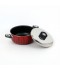 Aluminum cooking pot with stainless steel lid, modern design, 24 cm - 2S1A400232