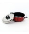 Aluminum cooking pot with stainless steel lid, modern design, 26 cm - 2S1A400233