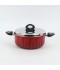 Aluminum cooking pot with stainless steel lid, modern design, 26 cm - 2S1A400233