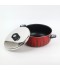 Aluminum cooking pot with stainless steel lid, modern design, 30 cm - 2S1A400235
