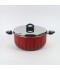 Aluminum cooking pot with stainless steel lid, modern design, 30 cm - 2S1A400235