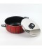 Aluminum cooking pot with stainless steel lid, modern design, 32 cm - 2S1A400236