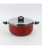 Aluminum cooking pot with stainless steel lid, modern design, 32 cm - 2S1A400236