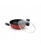Aluminum cooking pot with lid, modern design, 24 cm - 2S1A400237