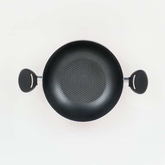Aluminum cooking pot with lid, modern design, 24 cm - 2S1A400237