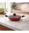 Aluminum cooking pot with lid, modern design, 24 cm - 2S1A400237