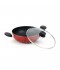 Aluminum cooking pot with lid, modern design, 28 cm - 2S1A400239