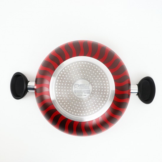 Aluminum cooking pot with lid, modern design, 28 cm - 2S1A400239