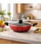 Aluminum cooking pot with lid, modern design, 28 cm - 2S1A400239