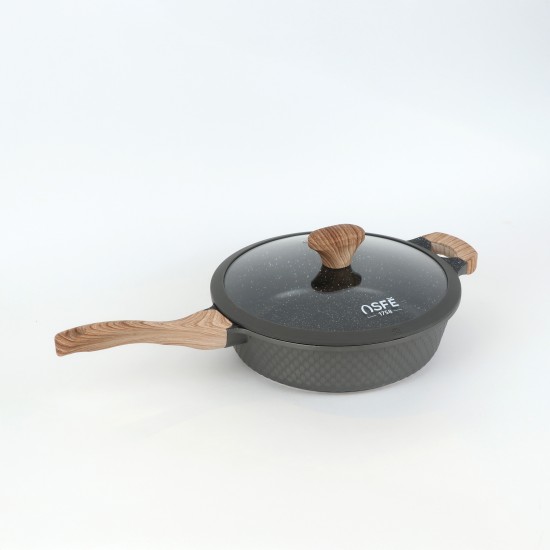 12-Piece Granite Cookware Set with Wooden Handle - 2S1AA100004
