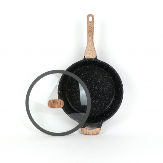 12-Piece Granite Cookware Set with Wooden Handle - 2S1AA100004