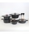 12-Piece Granite Cookware Set with Wooden Handle - 2S1AA100016