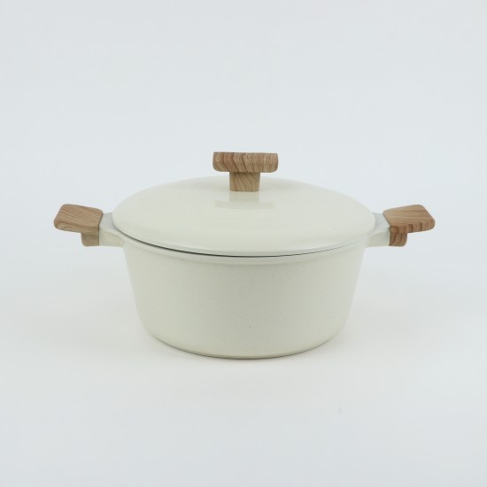 Granite cookware set with a unique design, beige color, 15 pieces - 2S1AA100310
