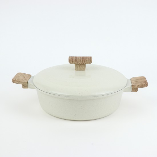 Granite cookware set with a unique design, beige color, 15 pieces - 2S1AA100310