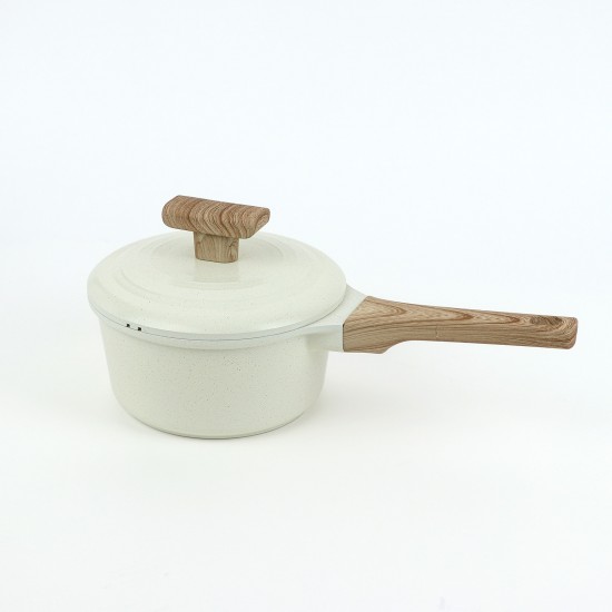 Granite cookware set with a unique design, beige color, 15 pieces - 2S1AA100310