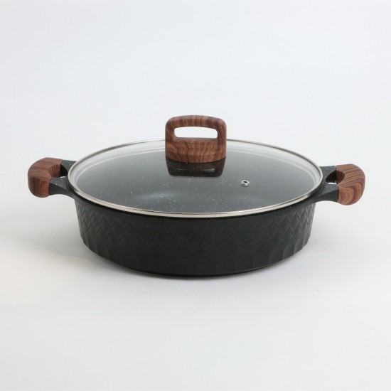 Granite Cookware Set - 12 Pieces - Black - 2S1AA100311