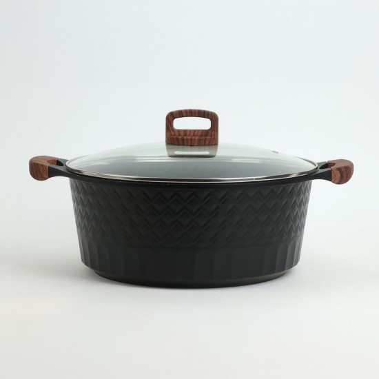 Granite Cookware Set - 12 Pieces - Black - 2S1AA100311