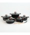 Granite Cookware Set - 12 Pieces - Black - 2S1AA100311