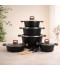 Granite Cookware Set - 12 Pieces - Black - 2S1AA100311