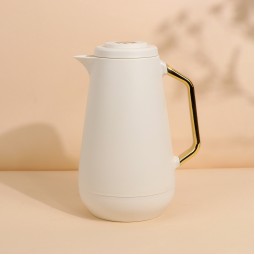 Modern design tea thermos with gold handle, 1 liter - 2S1B100094