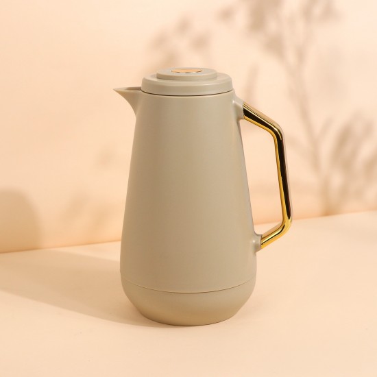 Modern design tea thermos with gold handle, 1 liter - 2S1B100096 Modern design tea thermos with gold handle, 1 liter - 2S1B100096