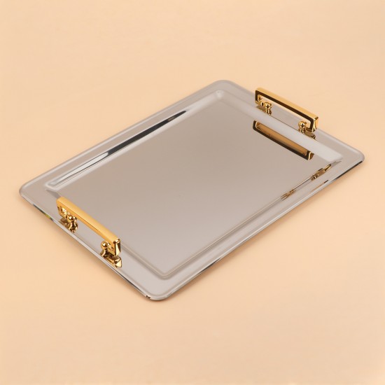 Rectangular stainless steel serving tray - 2S1C100377