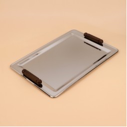Rectangular stainless steel serving tray - 2S1C100380