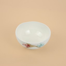 Fine porcelain serving bowl with gold and floral pattern, measuring 13 x 6 cm - 2S1M100105 Fine porcelain serving bowl with gold and floral pattern, measuring 13 x 6 cm - 2S1M100105