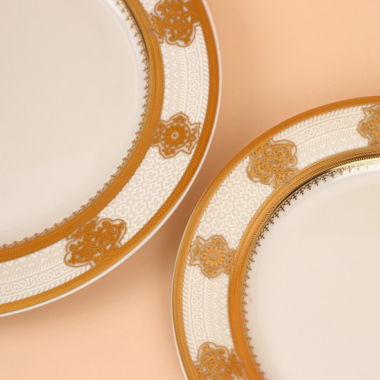 Luxury porcelain dinnerware set with a gold pattern, 32 pieces - 2S1MM100098
