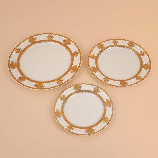 Luxury porcelain dinnerware set with a gold pattern, 32 pieces - 2S1MM100098