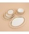 Luxury porcelain dinnerware set with a gold pattern, 32 pieces - 2S1MM100099 Luxury porcelain dinnerware set with a gold pattern, 32 pieces - 2S1MM100099
