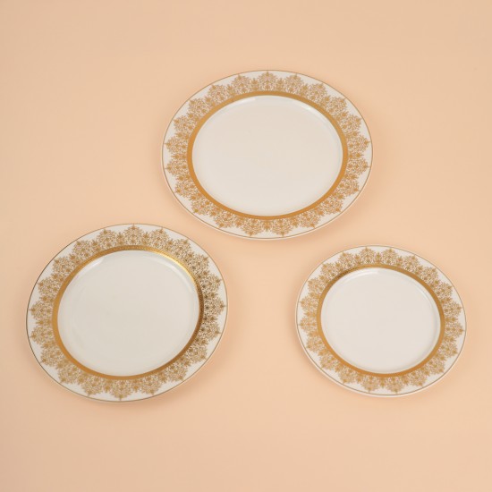 Luxury porcelain dinnerware set with a gold pattern, 32 pieces - 2S1MM100099 Luxury porcelain dinnerware set with a gold pattern, 32 pieces - 2S1MM100099