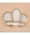 Luxury porcelain dinnerware set with a gold pattern, 32 pieces - 2S1MM100099 Luxury porcelain dinnerware set with a gold pattern, 32 pieces - 2S1MM100099