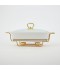 Luxury rectangular serving warmer with glass base and lid – 2S1MM100210