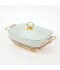 Luxury rectangular serving warmer with glass base and lid – 2S1MM100210