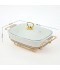 Luxury rectangular serving warmer with glass base and lid – 2S1MM100210