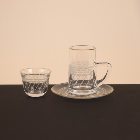 طقم كاسات شاي وفناجين قهوة 36 قطع - 2S1MM200123