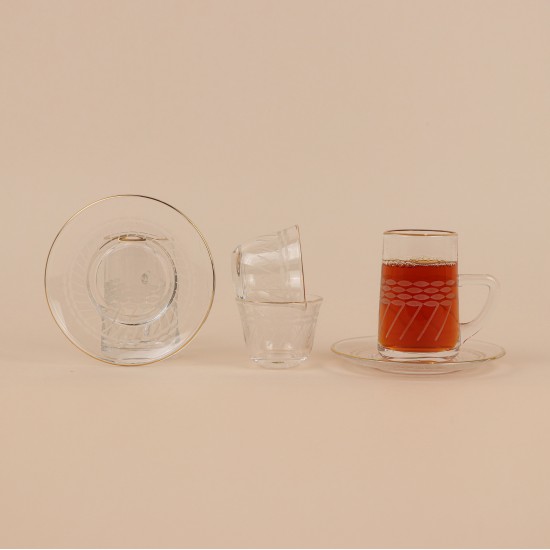 طقم كاسات شاي وفناجين قهوة 36 قطع - 2S1MM200123
