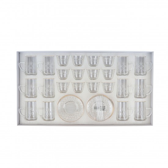 طقم كاسات شاي وفناجين قهوة 36 قطع - 2S1MM200124