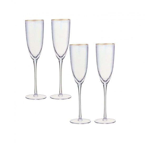 Luxury 4-piece glass juice set with gold lettering - 2S1TT300123