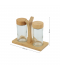 طقم علب بهارات زجاج 2 قطعة مع استاند خشب - 2SS02-1561 طقم علب بهارات زجاج 2 قطعة مع استاند خشب - 2SS02-1561