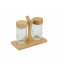 طقم علب بهارات زجاج 2 قطعة مع استاند خشب - 2SS02-1561 طقم علب بهارات زجاج 2 قطعة مع استاند خشب - 2SS02-1561