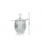 Elegant glass sugar bowl and spoon - 2SS02-1605 Elegant glass sugar bowl and spoon - 2SS02-1605
